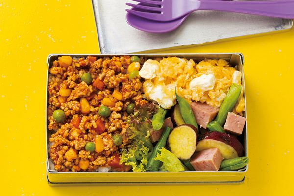 スパイシーそぼろ弁当 レシピ・作り方