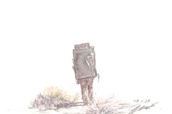 筆とまなざし#117「フリークライミングをモチーフにした絵を展示します」