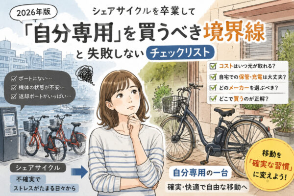 2026年版｜シェアサイクルを卒業して「自分専用」を買うべき境界線と失敗しないチェックリスト