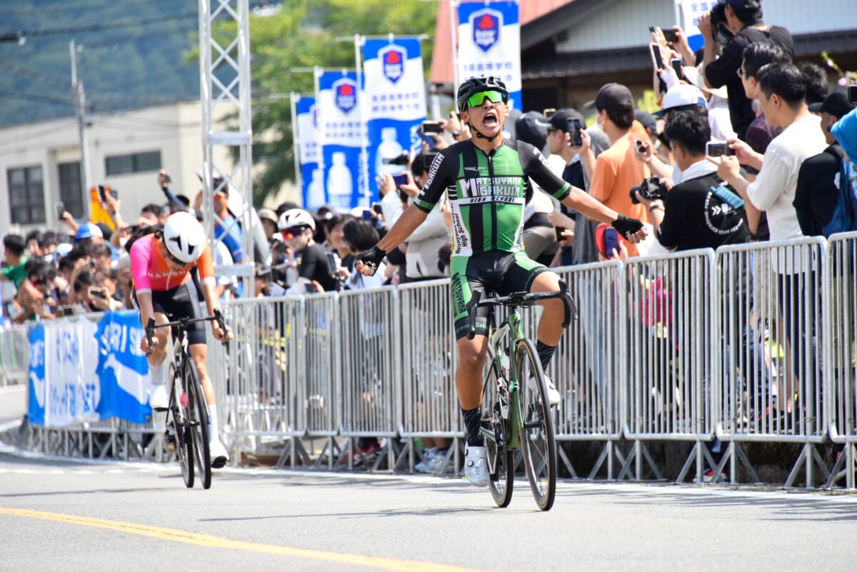 インターハイ自転車ロード 松山学院・井上悠喜と地元・北桑田・綱島凛々音が頂点に