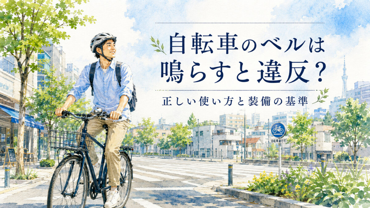 自転車のベルを鳴らすと違反？正しい使い方と装備の基準